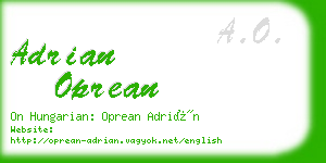 adrian oprean business card